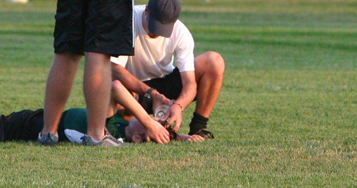 child gets a concussion during soccer game