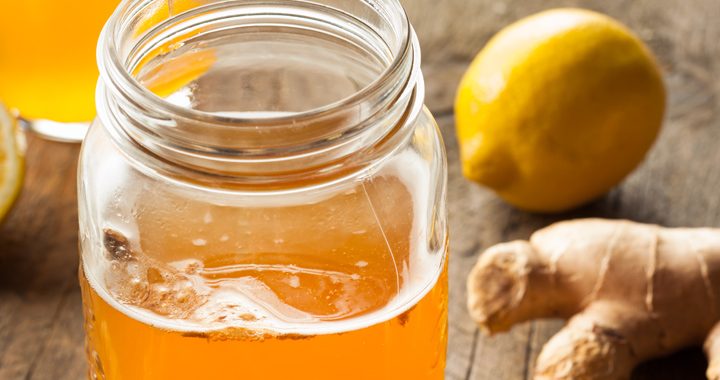 glass of kombucha with spices