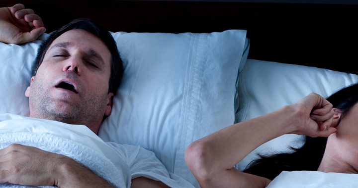 man sleeping with mouth open - sleep apnea