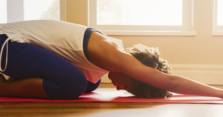 childs pose lower back stretch