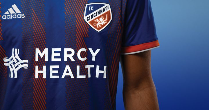 FC Cincinnati MLS jersey sponsored by Mercy Health