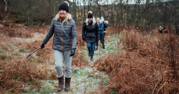 group of women hiking