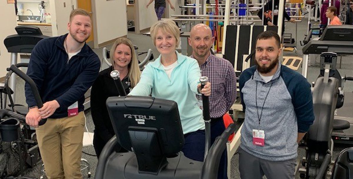 Linda Edwards with her care team at Mercy Health — Perrysburg Outpatient Rehabilitation and Therapy