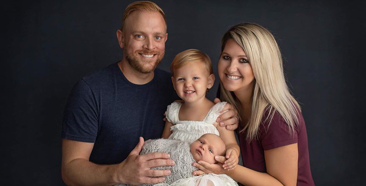 The Copus family with baby Milo.