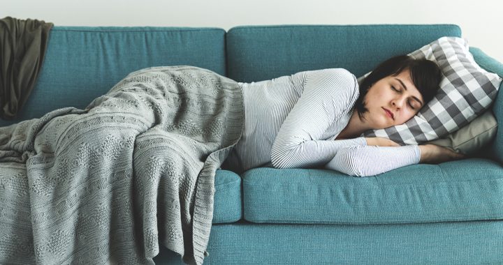 A woman enjoying a nap.