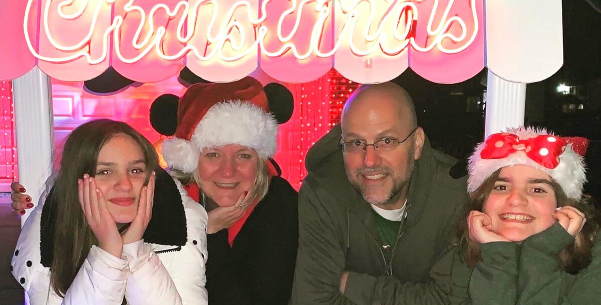 The Martel Family at their hot chocolate stand.