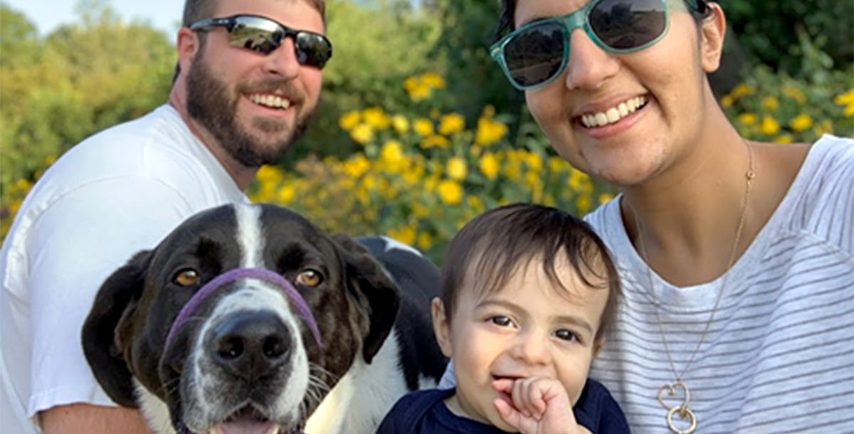 Neha Jeirath, MD, with her family.