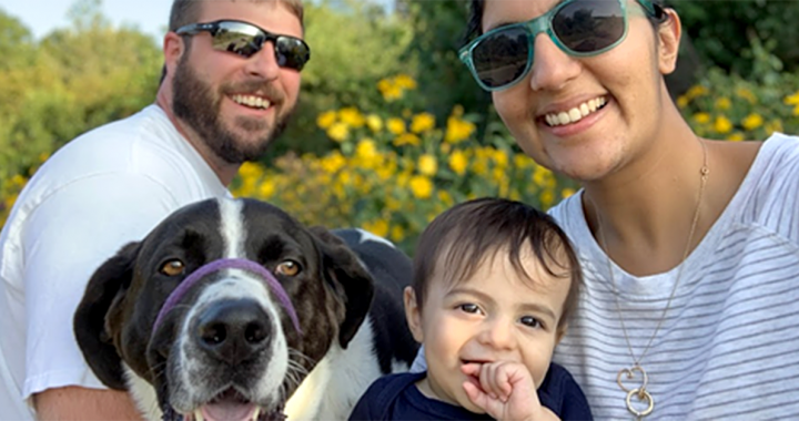 Neha Jeirath, MD, with her family.