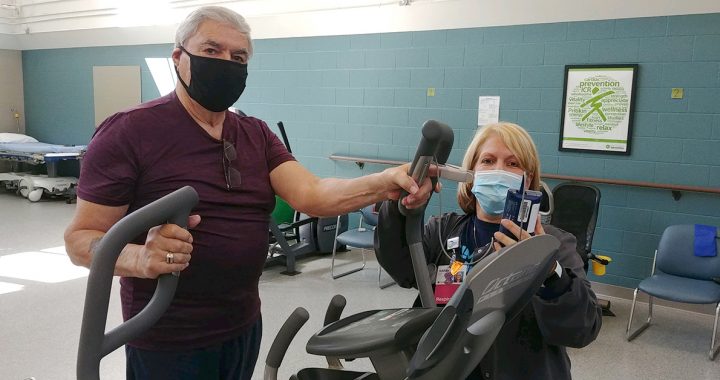 Tony Rangel in pulmonary rehab.