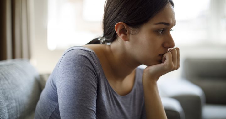 A woman experiencing anxiety.