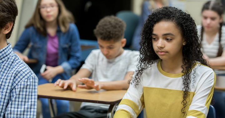 A child experiencing back to school anxiety.