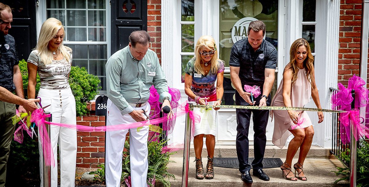 John Starcher and the Raleighs at the ribbon cutting ceremony for Madi's House.