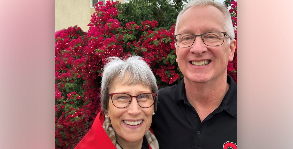 Jennifer Lambert with her husband