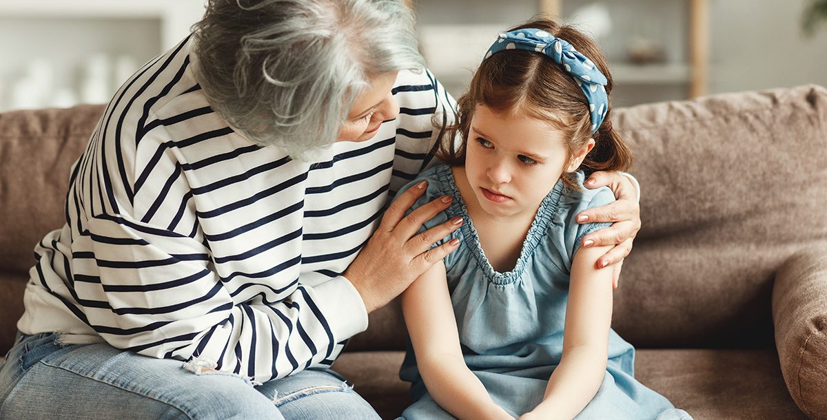 A child dealing with grief.