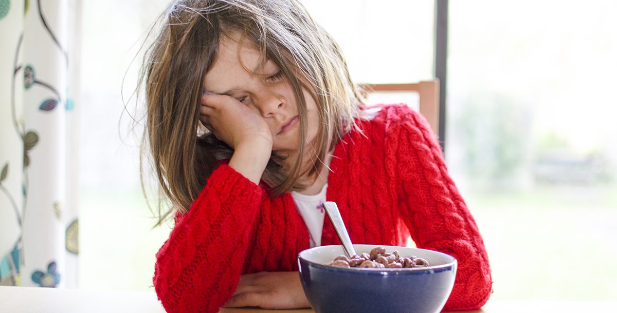 A child experiencing sleep problems.