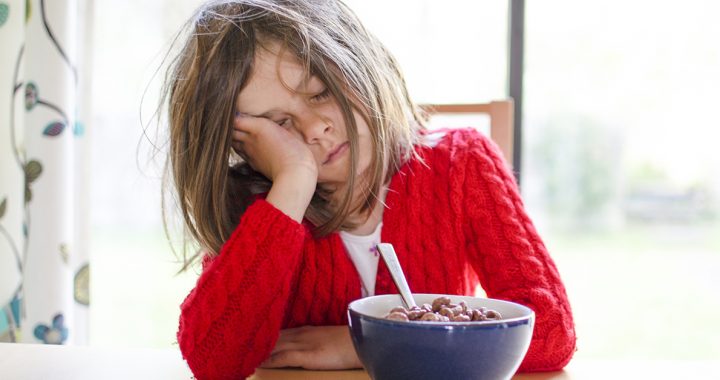 A child experiencing sleep problems.