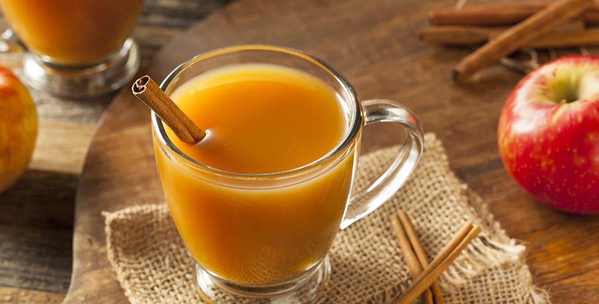 A cup of hot apple cider