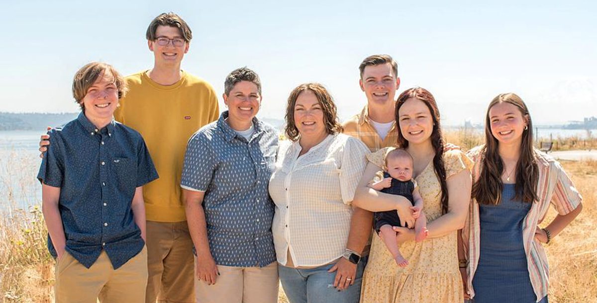 Danielle Cave with her family