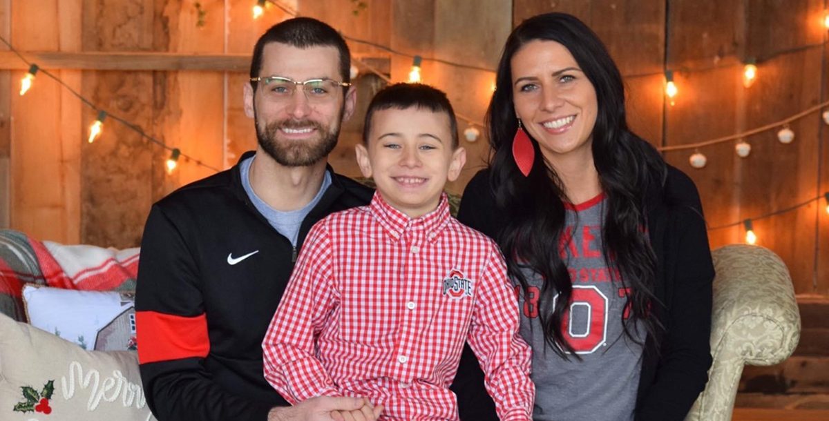 Nicole Bicknell with her family