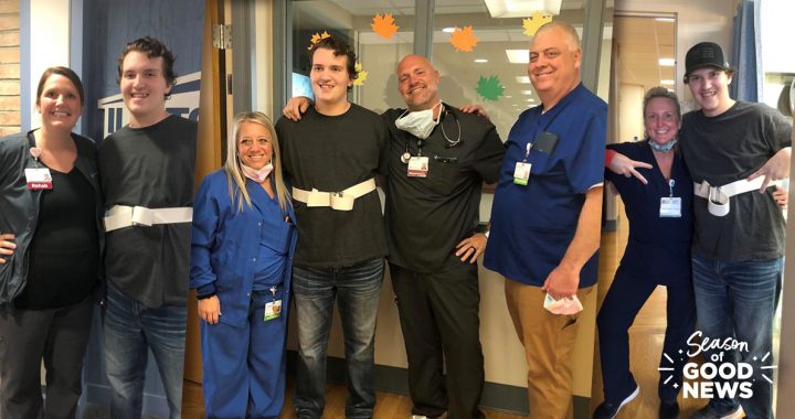 Matt with his care team